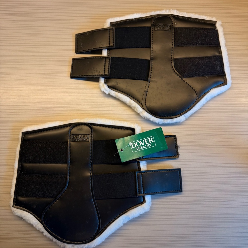 Dover Saddlery Black Horse Sports Boots with Fleece Lining